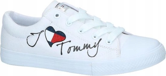 TOMMY HILFIGER WITTE GEKLEDE TRAMPKI BIAŁE 37 1BYB