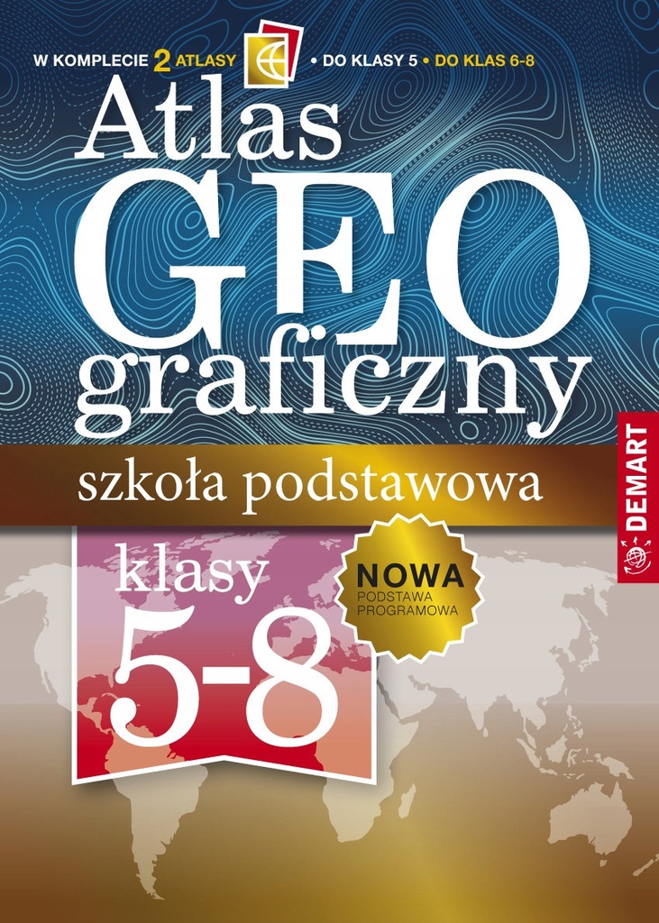 Atlas geograficzny. Szkoła podstawowa 5 -8 (B48w)
