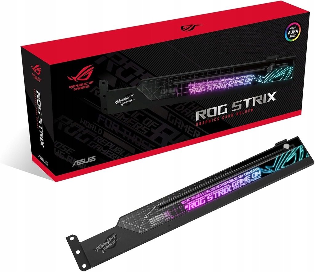ASUS ROG Strix ARGB uchwyt na karty graficzne GPU oświetlenie AURA SyncARGB