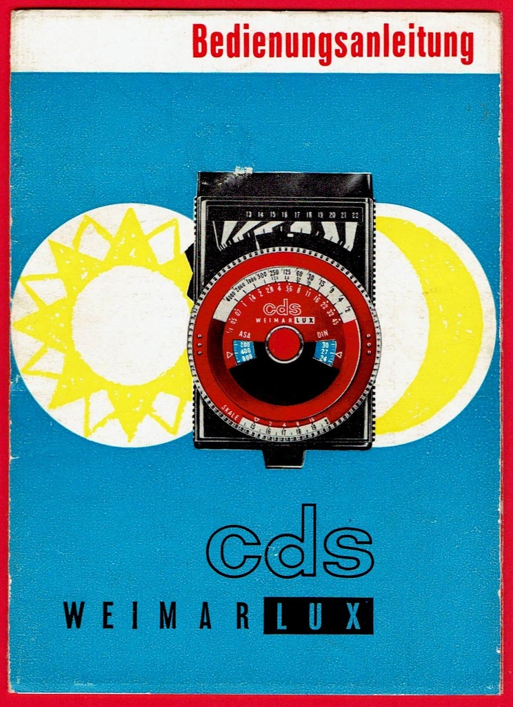 Instrukcja obsł. światłomierza CDS Weimar Lux 1969