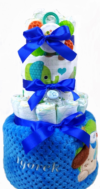 TORT Z PAMPERSÓW pampersowy PREZENT dla Dziecka