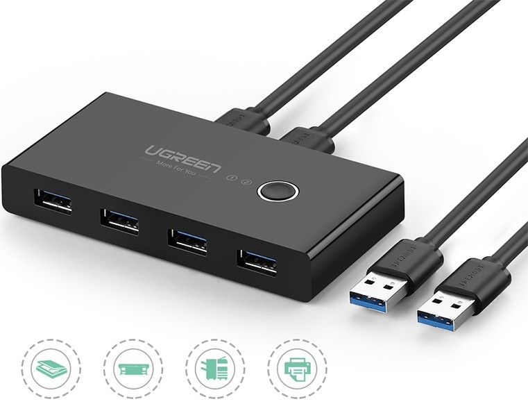 Купить UGREEN Распределительная коробка KVM USB 2x4 USB 2.0: отзывы, фото, характеристики в интерне-магазине Aredi.ru