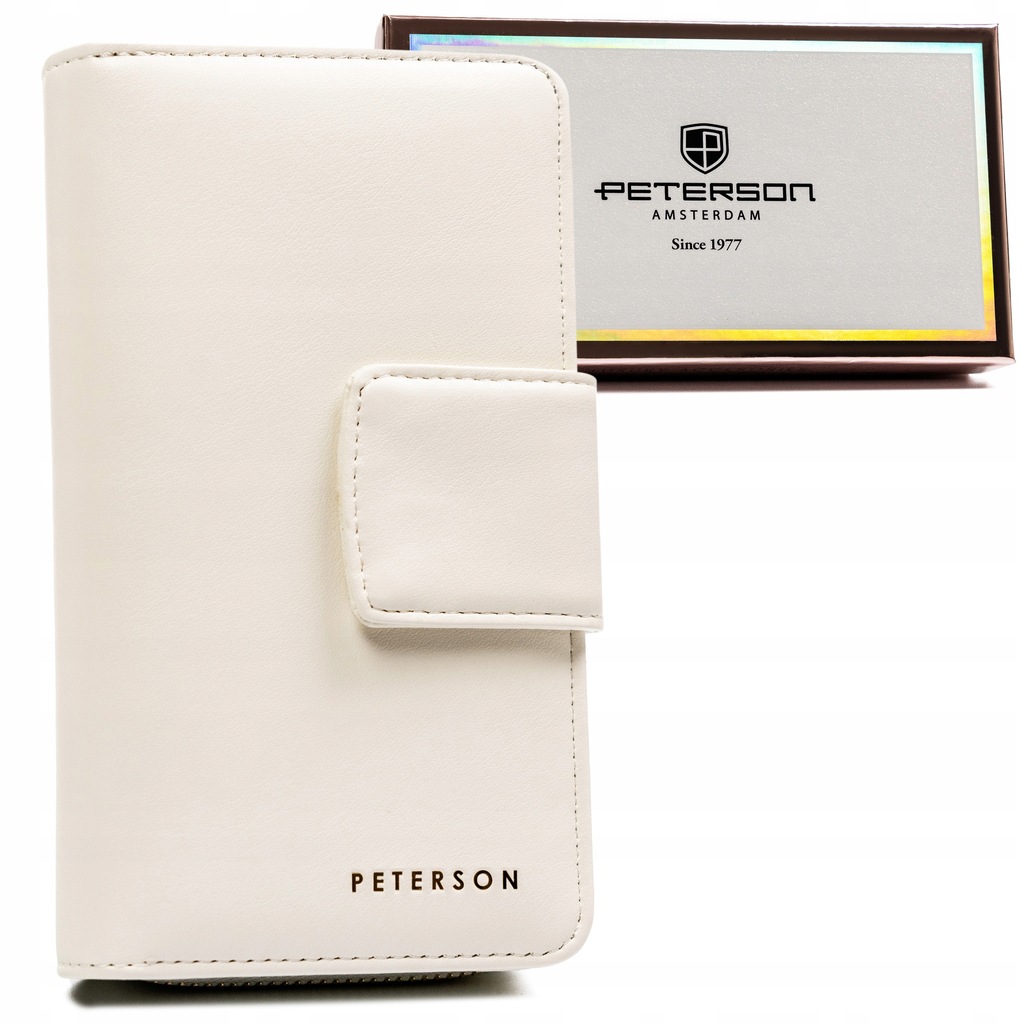 PETERSON portfel damski z miejscem na zdjęcie rozbudowany pojemny RFID STOP