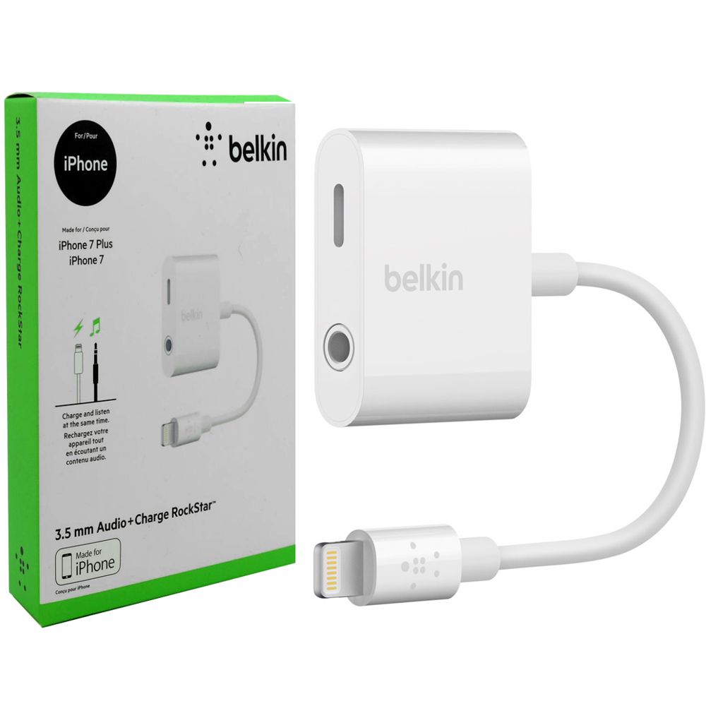 BELKIN Adapter Audio + Ładowanie iPhone 7/8/10/X 7144246551