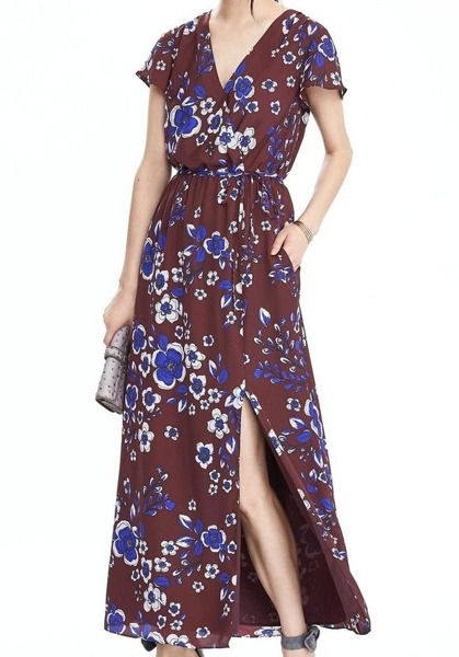 Banana Republic MAXI FLORAL Sukienka 40