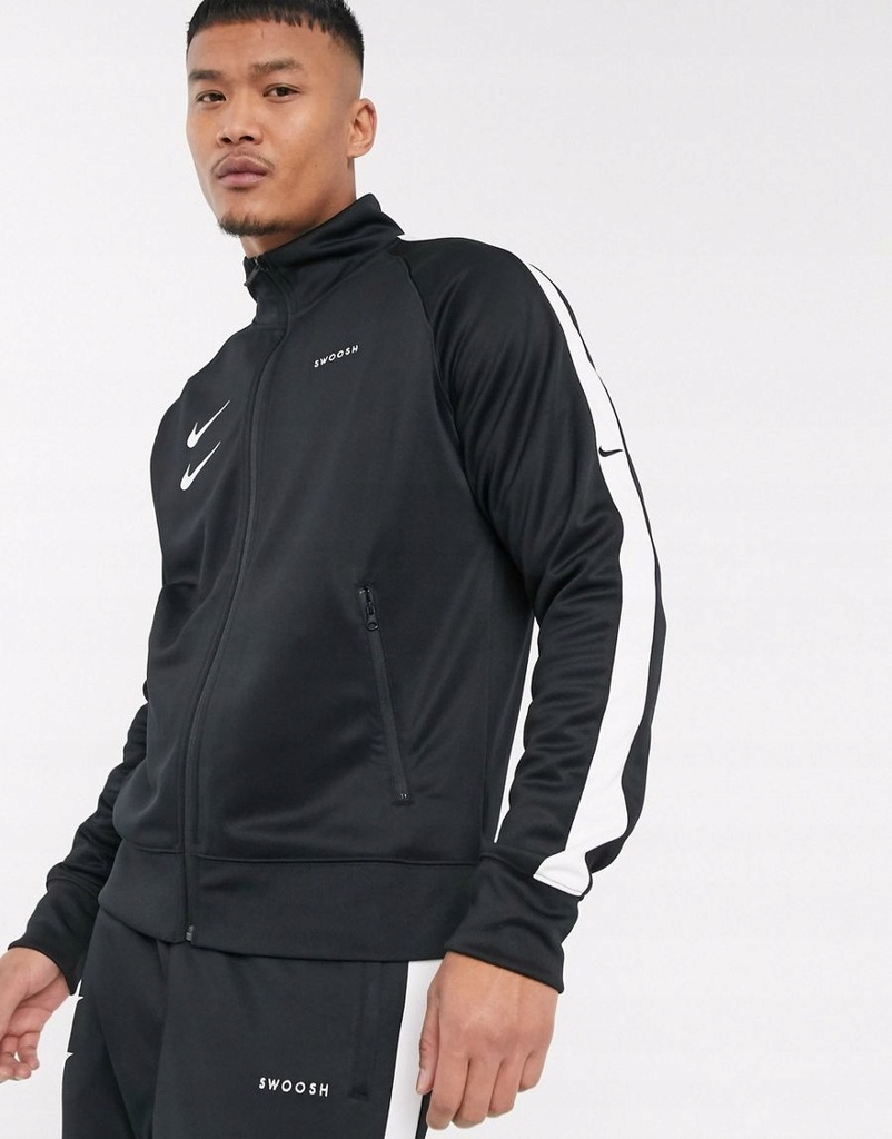 NIKE BLUZA MĘSKA CZARNA ROZPINANA Z LOGO S AAG