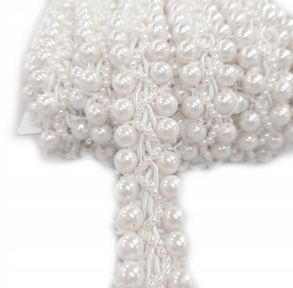 taśma ozdobna dekoracyjna wstawka z perełkami 28mm