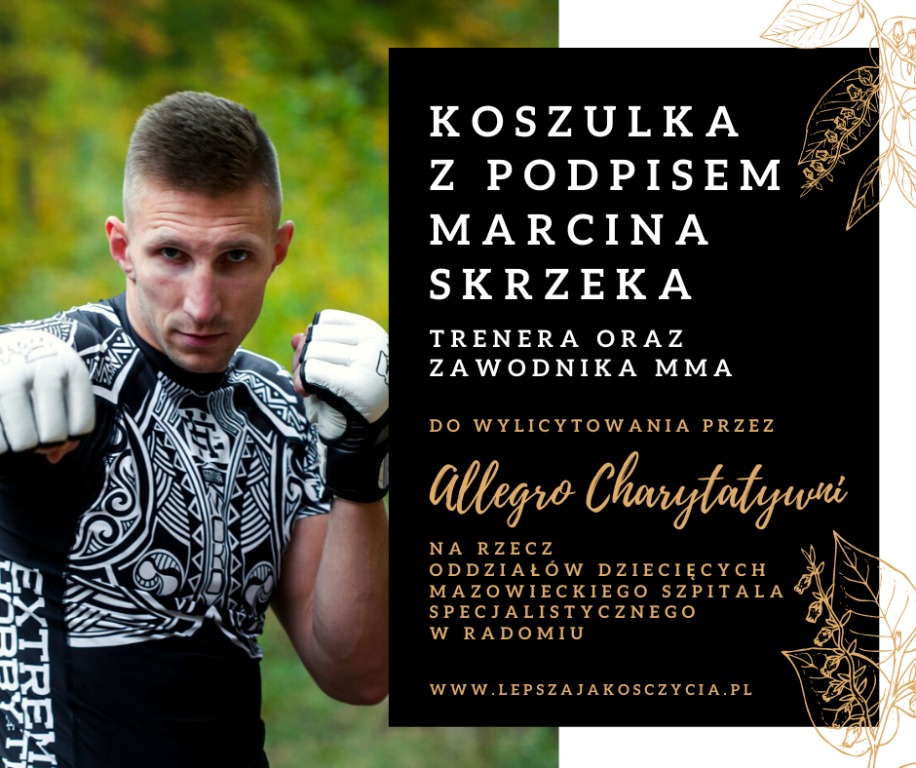 Koszulka z podpisem Marcina Skrzeka - trenera MMA