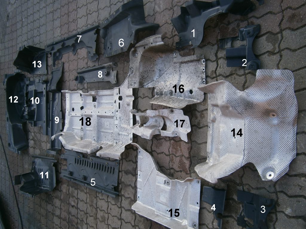 VW T5 OSŁONA PODWOZIA PLASTIK PŁYTA KOMPLET PODŁOG