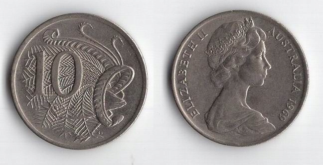 AUSTRALIA 1969 10 CENTS