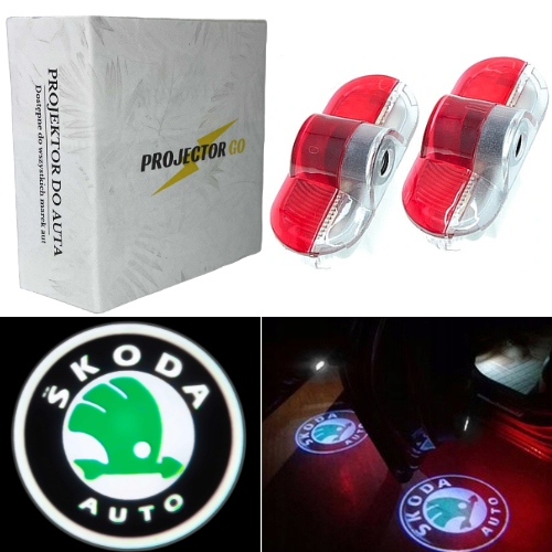 SKODA LAMPKA ŚWIATŁO LED POWITALNE LOGO PROJEKTOR OCTAVIA