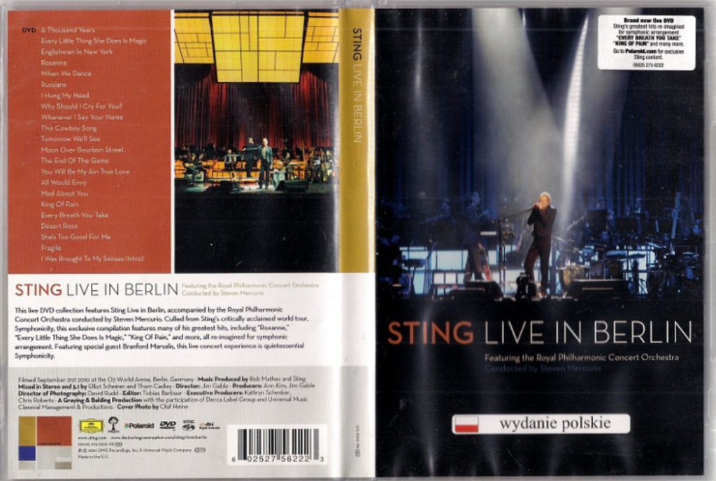 STING Live in Berlin DVD - wydanie polskie