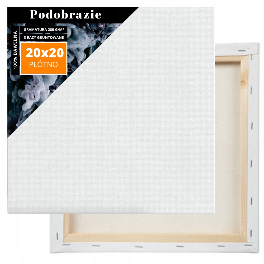 Podobrazie Malarskie, Płótno do Malowania 20x20 cm Blejtram