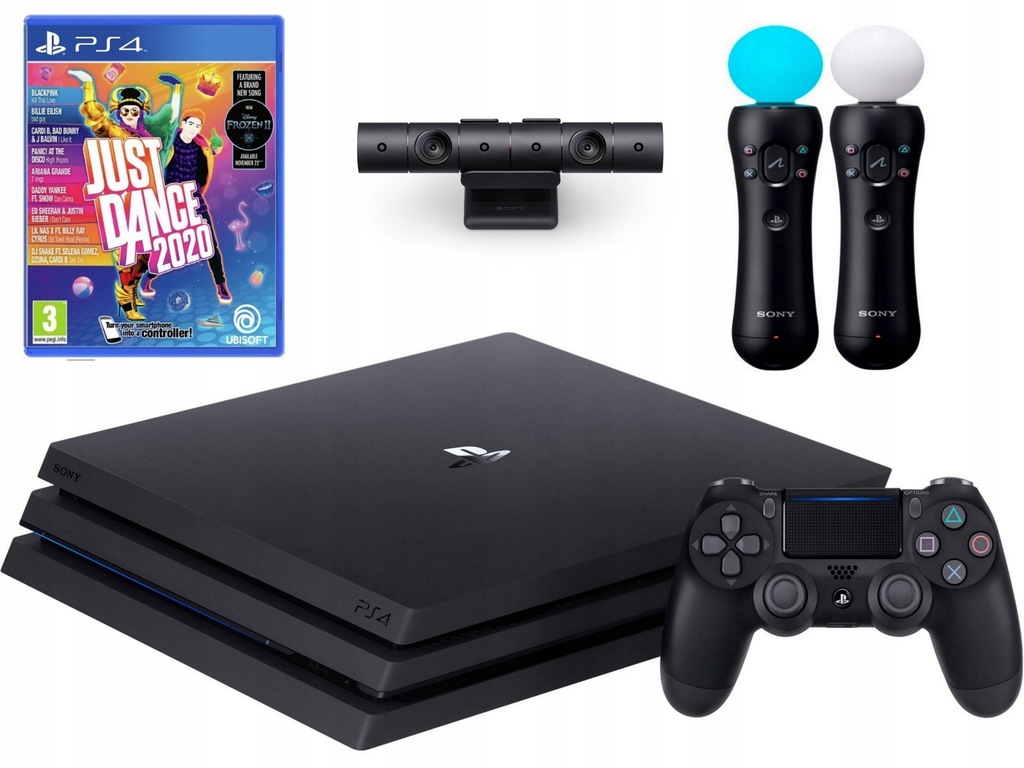 KONSOLA SONY PS4 PRO 1TB 2XMOVE KAMERA JUST DANCE - 7715989428 oficjalne archiwum Allegro