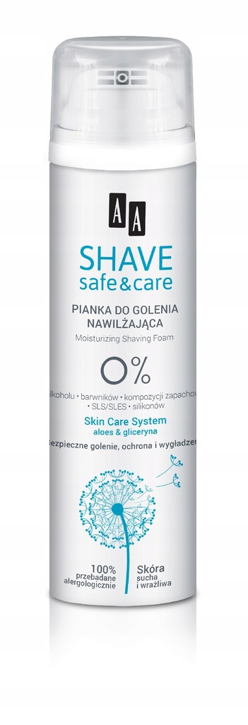 AA Shave Safe & Care Pianka do golenia nawilża