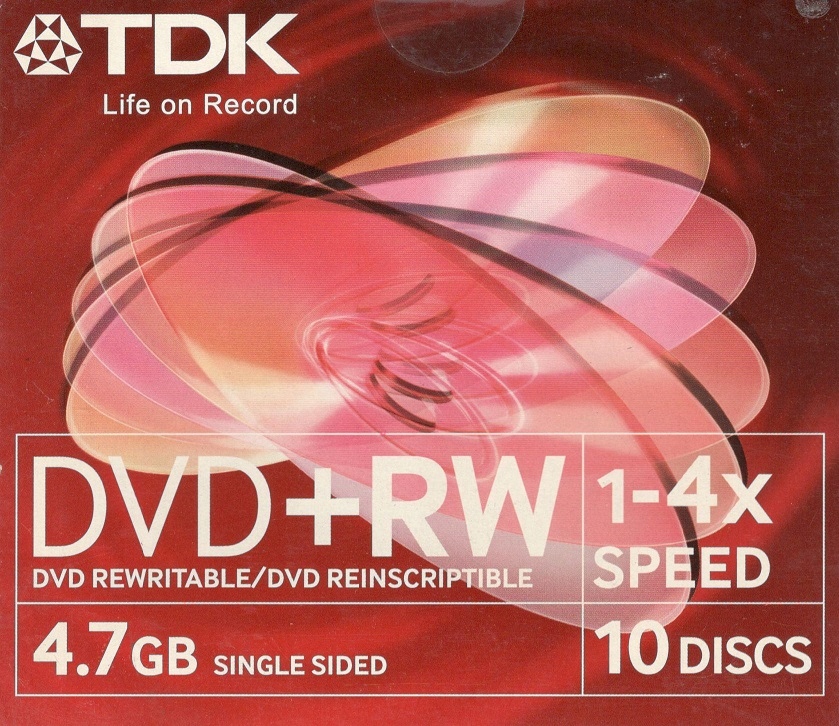 TDK DVD+RW 4.7GB 10 DISCS