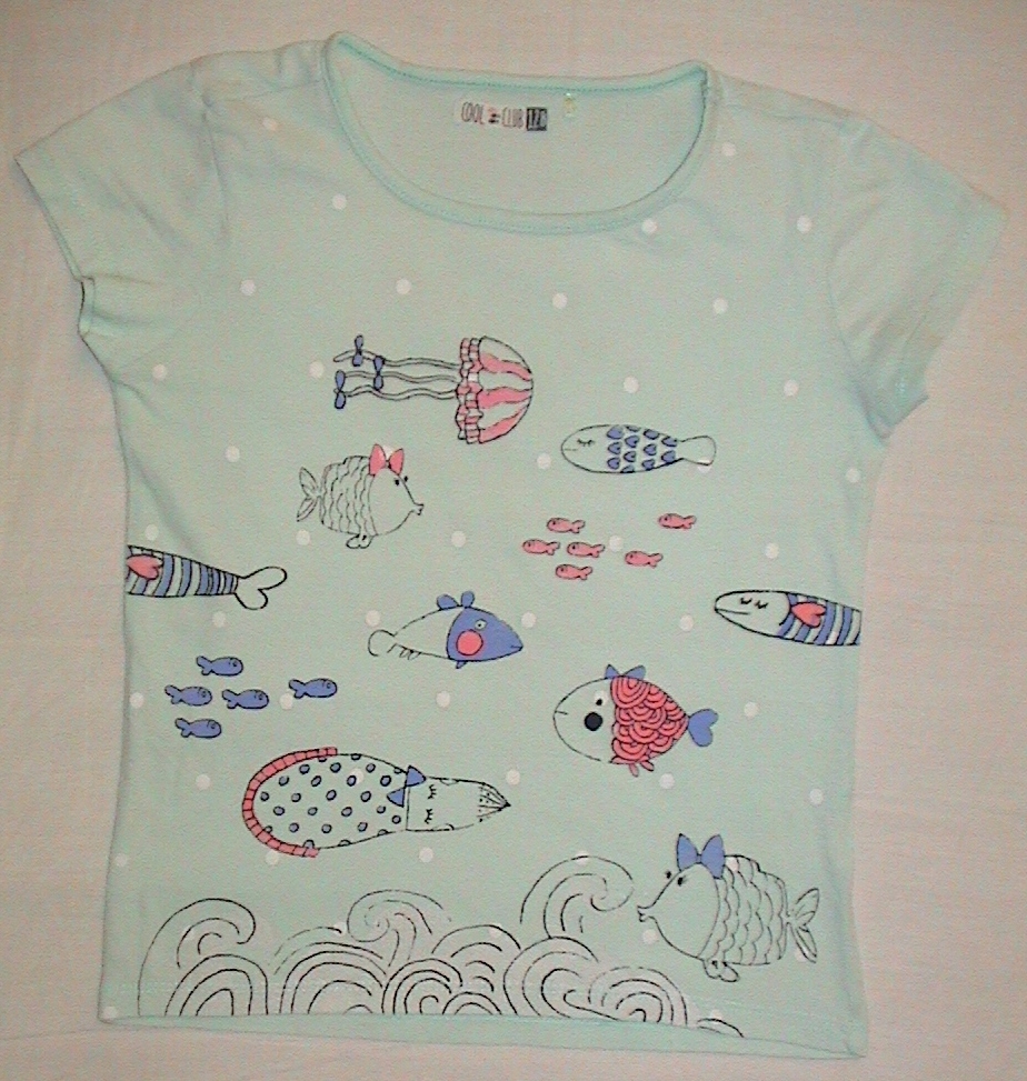 Cool Club T-shirt rybki - rozm. 128 !!!