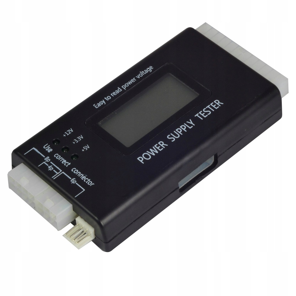 Tester zasilania Wyświetlacz LCD 20/24 pin