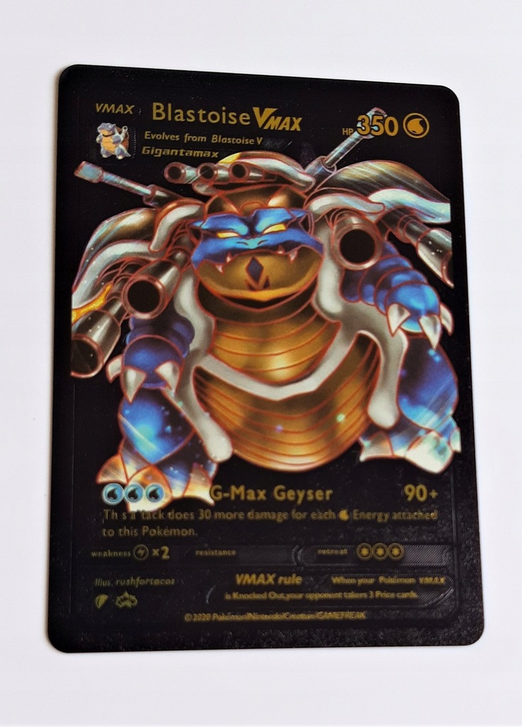 Pokemon Karta Blastoise Vmax Black