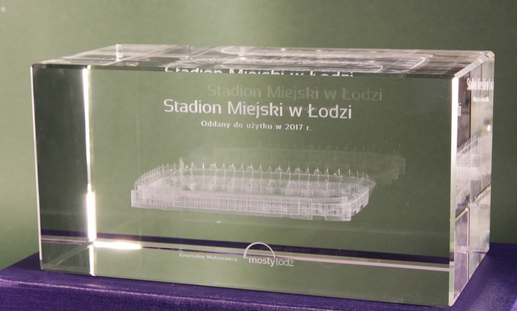 Statuetka Stadionu Miejskiego w Łodzi