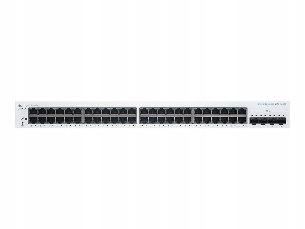 CISCO Business Switching CBS220 Smart 48-port Gigabit 4x10G SFP+ uplink