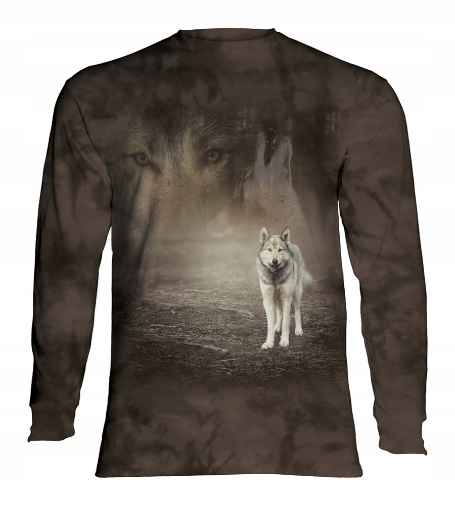 Grey Wolf Portrait - Long Sleeve The Mountain @ M