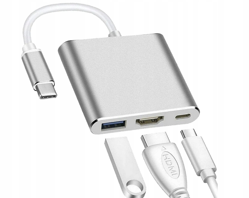 HUB ROZDZIELACZ ADAPTER USB-C 3.1 NA HDMI PD USB