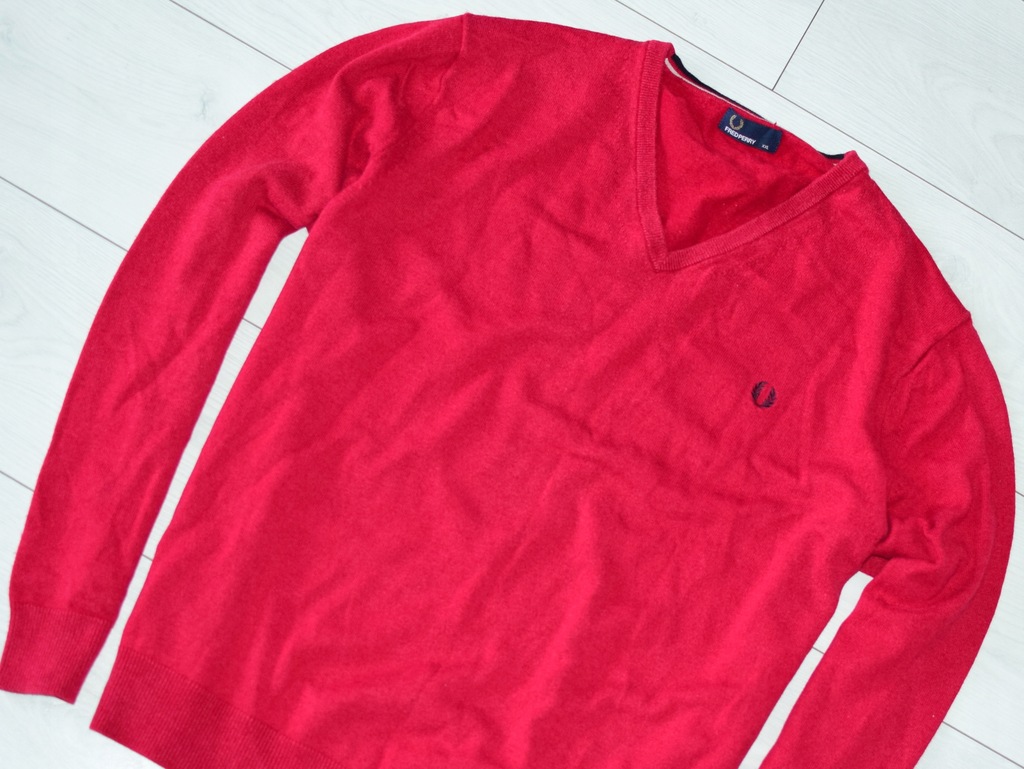 FRED PERRY _ 54% MERINO WOOL _ SWETER MĘSKI _ XXL