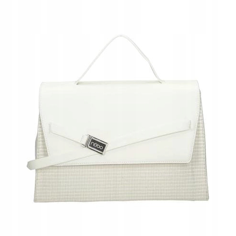 Aktówka torebka z plecionką Nobo - biała