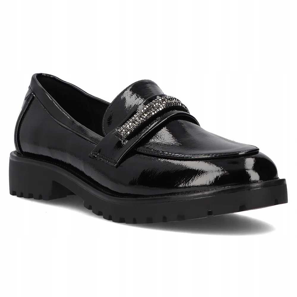 Buty damskie półbuty Filippo wsuwane z ozdobą lakierowane r.40