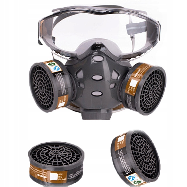 Maska lakiernicza pełna - respirator 3M-8200 + GOG