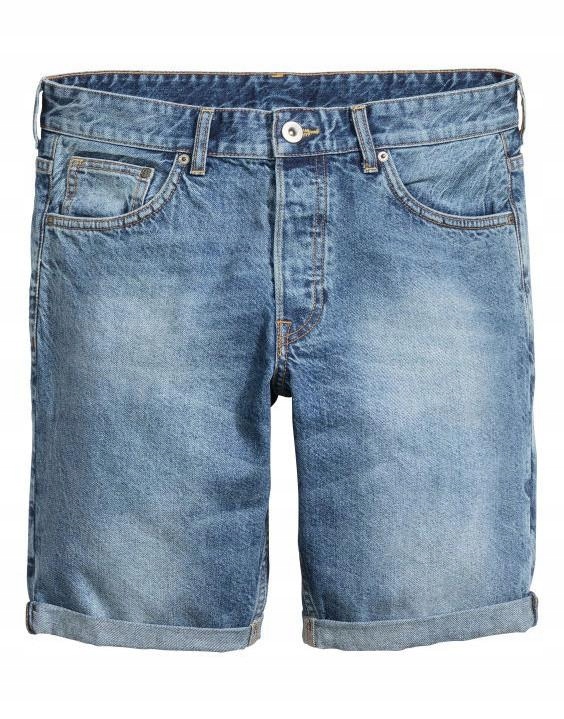 13U130 H&M__XXZ SPODENKI JEANSOWE__W29