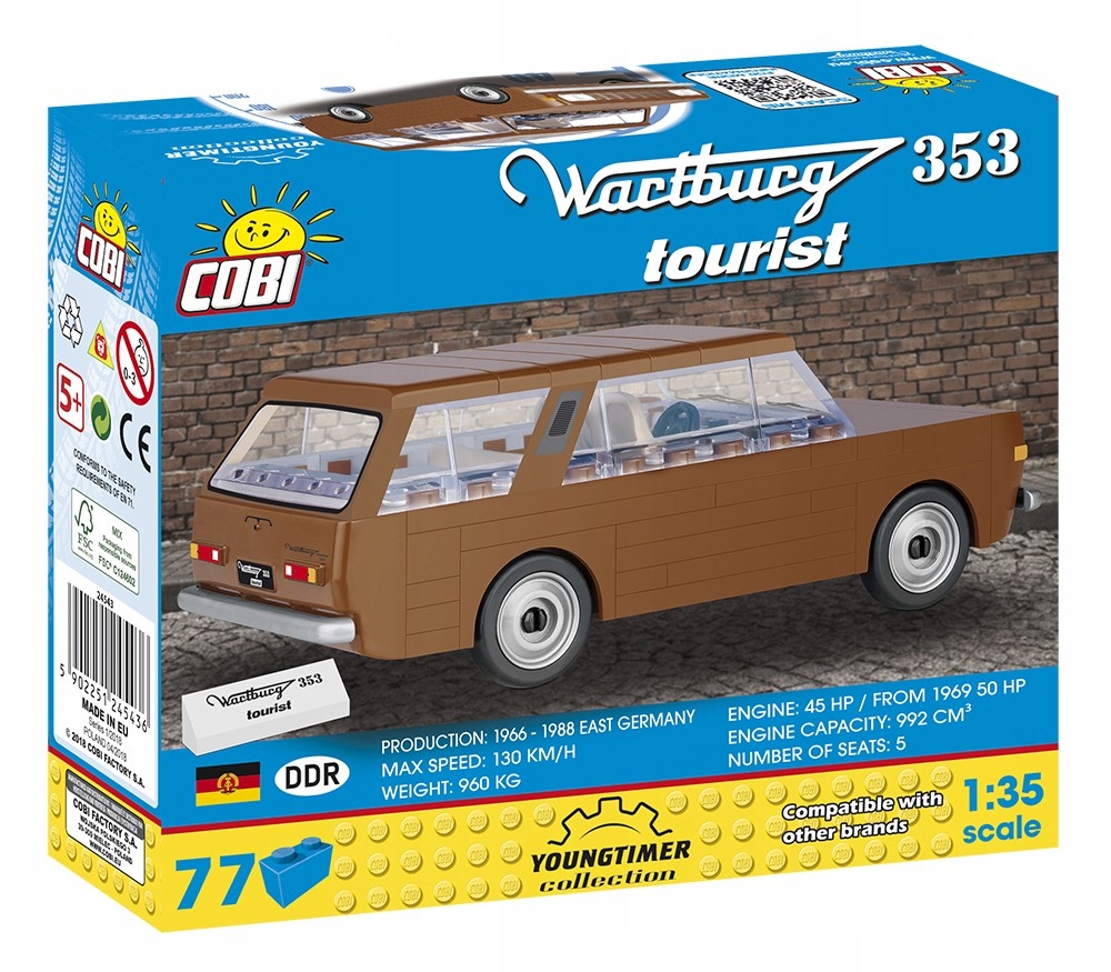 KLOCKI COBI YOUNGTIMER WARTBURG 353 TOURIST ZESTAW