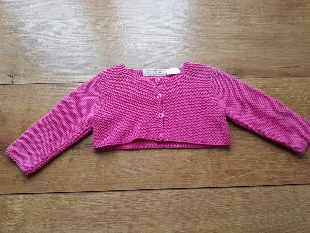 ZARA różowy sweter sweterek bolerko 68 cm