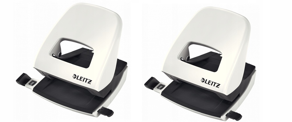 Dziurkacz LEITZ 5008 (30k) perłowy biały x2