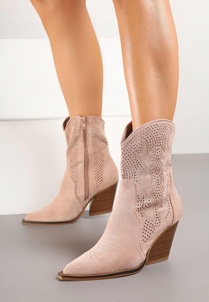 Born2Be Różowe Botki damskie 39 Ekozamsz