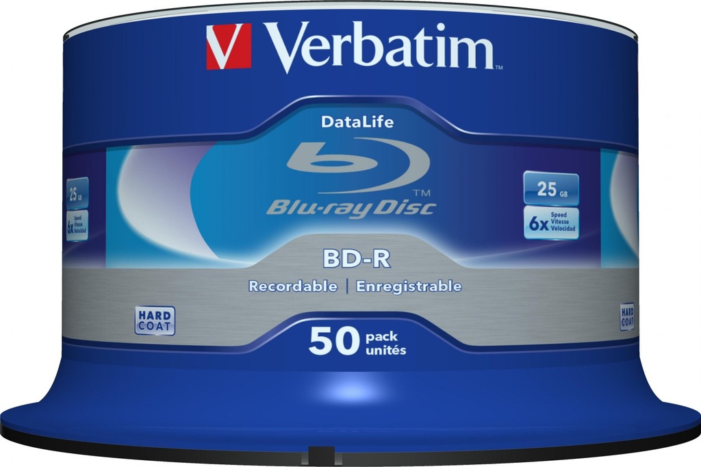 Płyta BDR Verbatim 43838 (25GB; 6x; 50szt.)