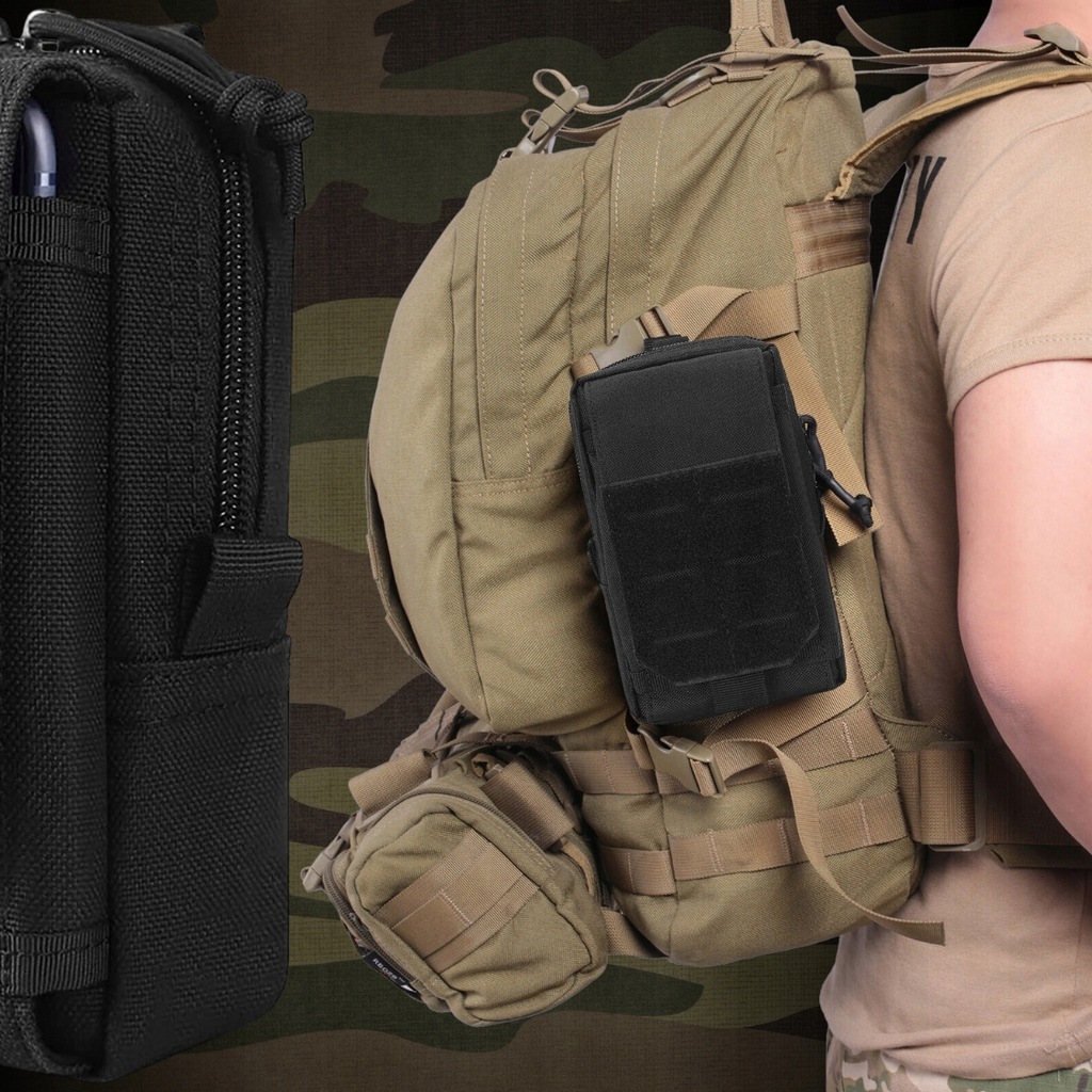 Купить Мужская поясная сумка в стиле милитари, черная: отзывы, фото, характеристики в интерне-магазине Aredi.ru