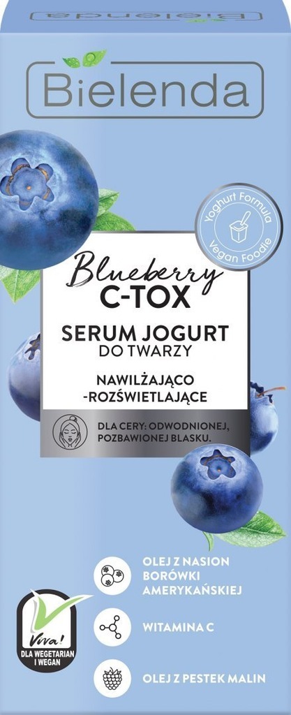 Bielenda Blueberry C-TOX Serum Jogurt do twarzy na