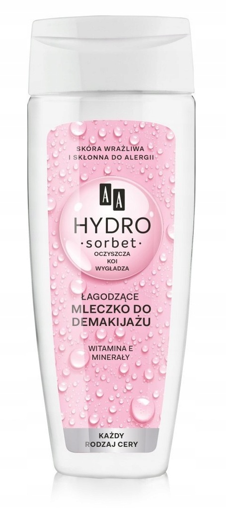 AA Hydro Sorbet Łagodzące Mleczko do demakijażu -