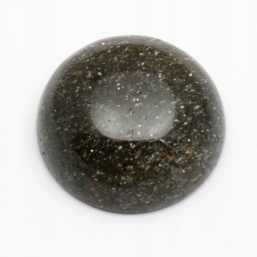 Czarny kamień słoneczny okrągły fi 14 mm KSŁ0073