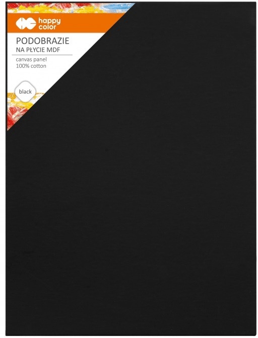 Podobrazie bawełniane 40x60cm czarne HAPPY COLOR