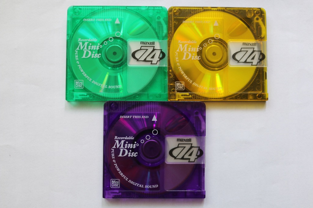 3x MINIDISC MAXELL 74