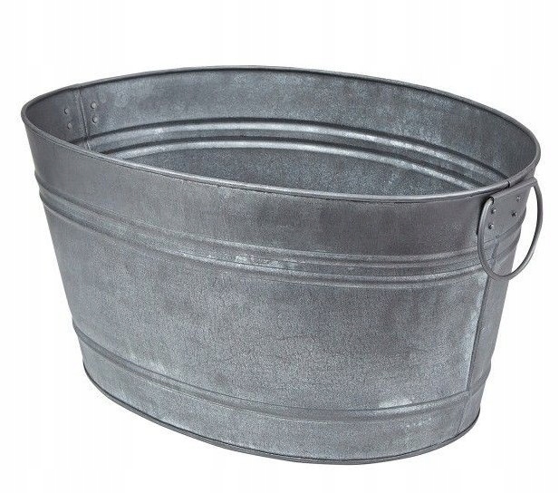 Balia donica 50cm 34cm 24cm ocynk metalowa wanna,