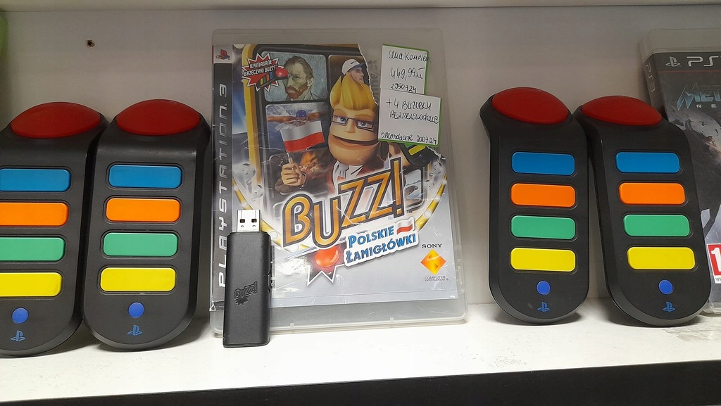 Buzz!: Polskie Łamigłówki PS3 + 4 BUZZERY + PENDRIVE