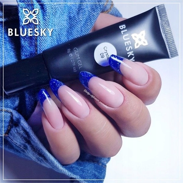 Akrylożel Bluesky Gum Gel Crystal 09 granat z brok