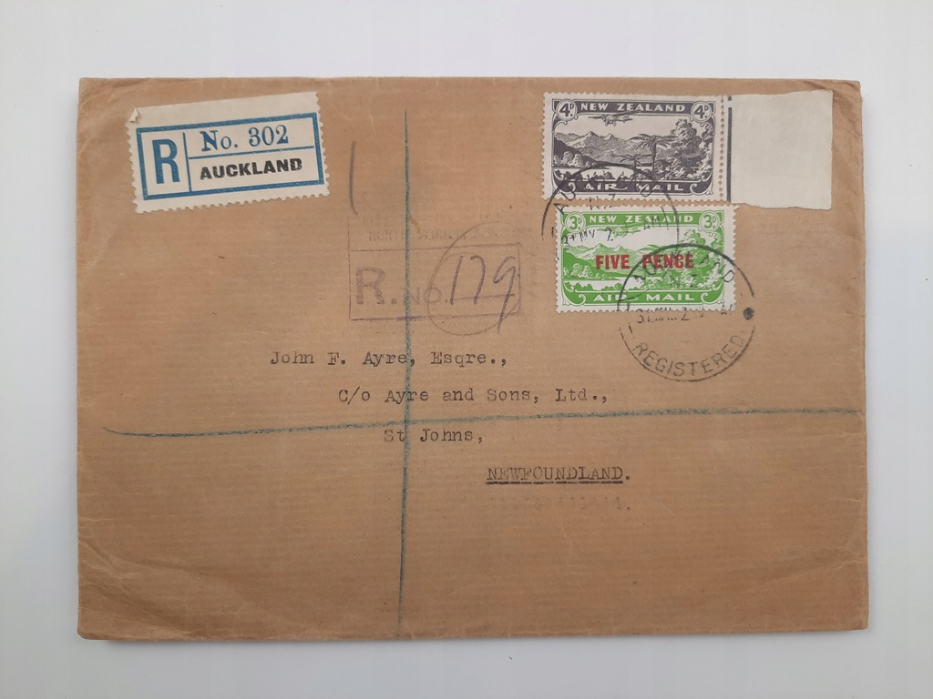 Poczta Lotnicza NewFoundland 1932
