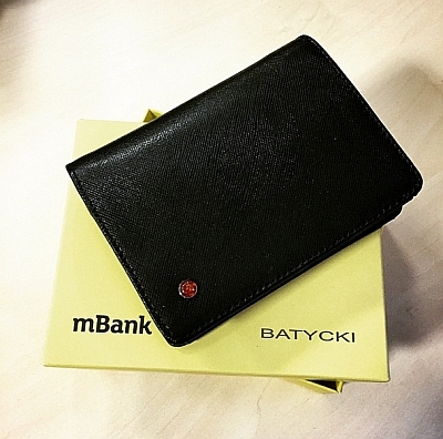 mBank - luksusowy portfel BATYCKI z bursztynem