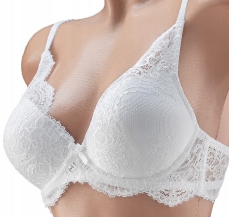 Biustonosz Weiyesi 90C rączki Adama Push-up Ekri