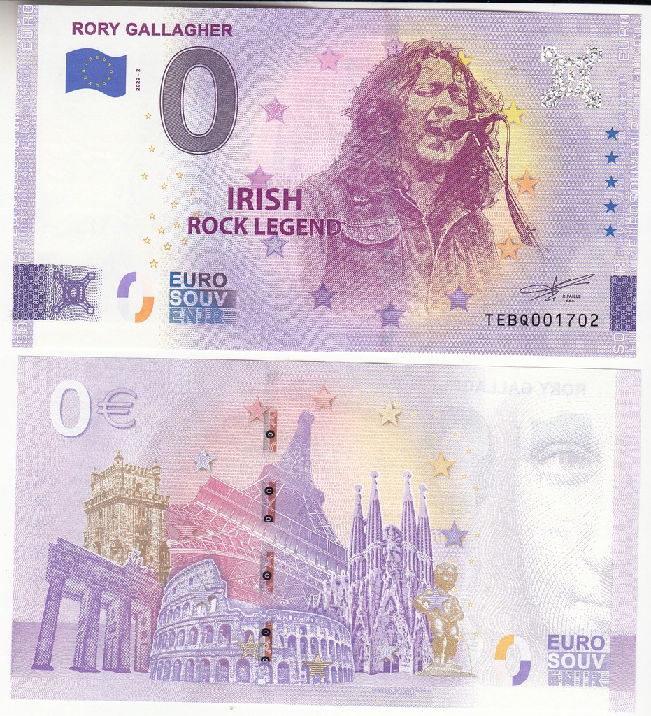 Banknot 0-euro-Irlandia -2022-2 Rory Gallagher